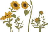 Realistic Sunflowers Painting Vinyl Multiple Flower Design Home Wall Decal 13x20 Sunflower