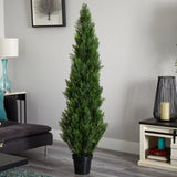 6Õ Cedar Pine Artificial Topiary Tree UV (Indoor/Outdoor). Retail $352 Green Plant