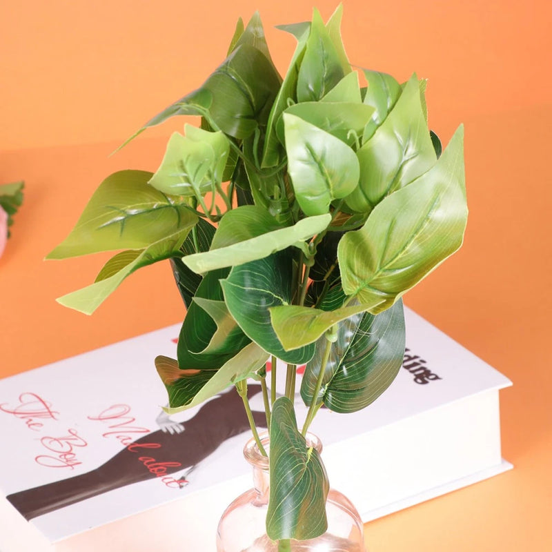 10 Pcs Realistic Artificial Plants Decorations for Home Rooms Fake Wall Green Plant