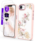 for iPhone iphone 16E / iphone 17E Golden Shield Flower Series-Pink/Ranunculus Ranunculus