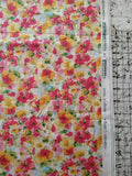 Robert Kaufman London Calling 16049 Pink Yellow Floral Cotton Lawn Fabric 16x44" Flowering Plants