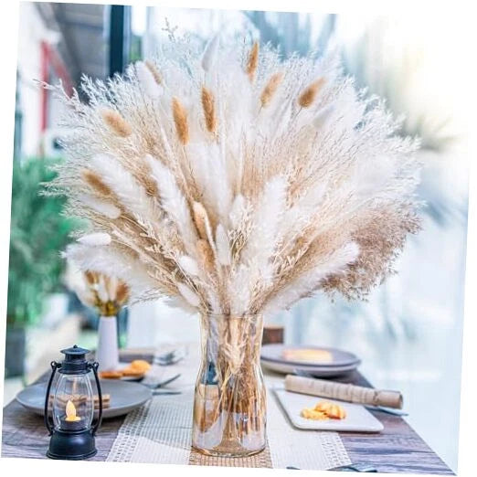 95 PCS Pampas Grass Decor Natural Dried Flowers | Boho Dried Floral Pampas Grass