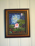 WATER LILY FLOWER ORIGINAL ACRYLIC PAINTING ON CANVAS, MONA'S ART Lily