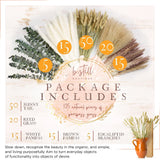 Natural Dried Pampas Grass, 105 PCS Flowers, Home, Wedding Decor Bouquets Dried Flower