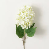 FLOWERY 1 Pcs Artificial Hydrangea Flowers 34'' Bouquet Arrangement Ivory Hydrangea