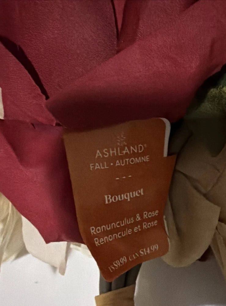 ASHLAND FALL 6 Bouquet SETS RONUNCULUS & ROSE  Home Party Decor Ranunculus