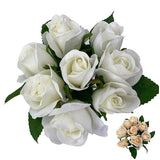 Artificial Silk Flower Eight Rose Wedding Bouquet/Flower Posy Bouquet