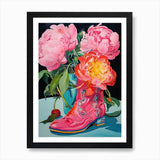 Oil Painting Of Hydrangea Flowers A Framed Wall Art Poster Canvas Print Picture Hydrangea