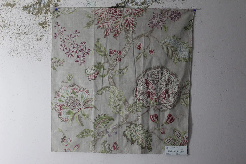 Robert Allen, Flower Oasis, Floral, 26" W X 26" L, Color Carnation Carnation