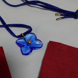 Blue Hydrangea Motif Necklace, Unused, Discount Offer Hydrangea