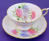 Paragon England Bone China Pink Blue Carnation Tea Cup & Saucer              748 Carnation