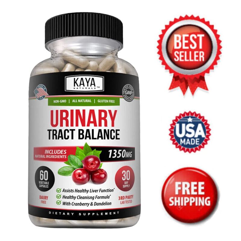 Urinary Tract Balance 1350mg 60ct D Mannose w/ Cranberry Bladder Control Health Roses