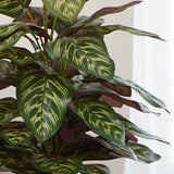 Large 34" Poly Silk Artificial Peacock Leaf Plant Floral Stem Green Plant