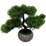 22cm Artificial Bonsai Plant Potted Faux Pine Tree for Indoor Living Room Decor Green Plant