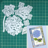 Hydrangea Flower Metal Cutting Dies Scrapbooking Die Card Making Crafts Stencil Hydrangea
