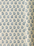 HOWE AT 36 BOURNE STREET FABRIC 'CYPRESS  - SKYE' 2 METRES 100% LINEN Flowering Plants