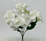 White Hydrangea Bush Artificial Flower Hydrangea