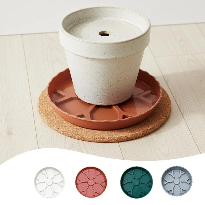 10 Pieces Plant Saucers Wavy Edged Thickened 8 inch for Park Backyard Garden Garden Plants