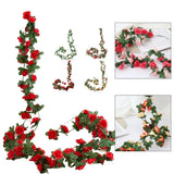 Elegant Rose DIY Wedding Decoration Artificial Flowers Vine with 45pcs of Roses Roses