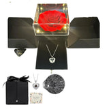 Gifts For Her Real Red Rose With I Love You Necklace In 100 Language Eternal ... Roses