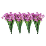 Artificial Flower Heads, Plastic Fake Plants Hydrangea Light Purple Faux 12Pcs Hydrangea