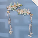Hair Clip, Lily of The Valley Flower Tassel Accessories, Hanfu Headwear Lily