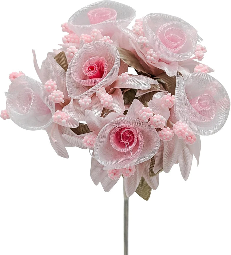 72PC Artificial Organza Silk Flower Baby Breath Pick for Home Craft Decor DIY We Bouquet