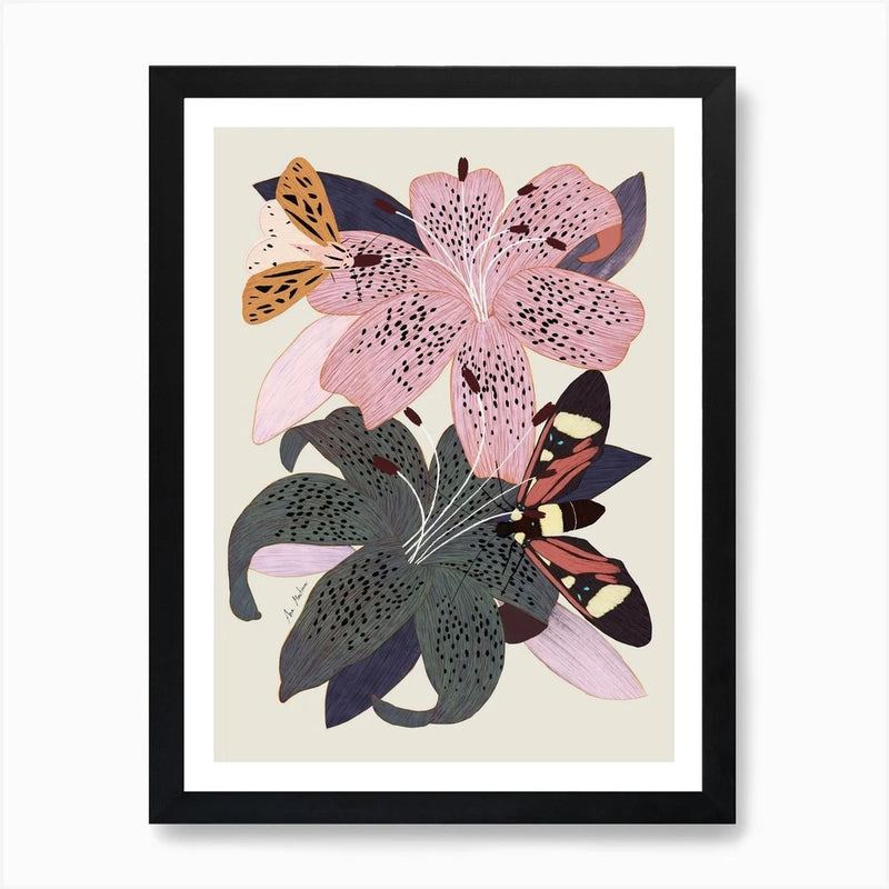 Lily Flowers Art Print Framed Wall Art Poster Canvas Print Picture Lily