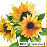 (1096) TWO Paper Luncheon Decoupage Art Craft Napkins - SUNFLOWERS FLOWERS Sunflower