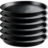 Garrdeen 6-Pack 15" Extra Large Black Plant Saucer Trays, Heavy Duty PP Orchids