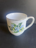 Windsor Fine Porcelain White Mug Flower Of May Lily Of The Valley Lily