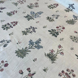 Lisa Fine Vita Designer Fabric Remnant 1/2 Yard Linen Flowering Plants