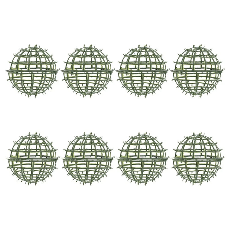 8 Pcs Flower Arrangement Frame Artificial Plant Cage Topiary Ball Green Plant
