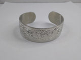 Kirk Stieff Vintage 900-1 Pewter Flower of the Month Carnation Bracelet 7.5Ó Carnation