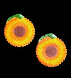 Vintage Ceramic Sunflower Trivets Wall Table Decor Set Of 2 Sunflower