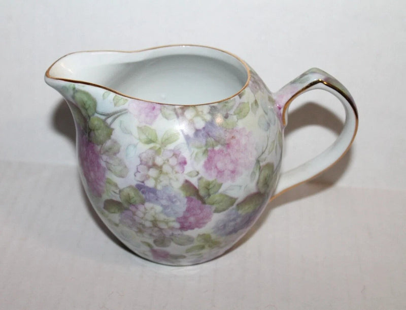 Floral Creamer with Floral Hydrangea Flower Print for Tea or Cream Milk Hydrangea