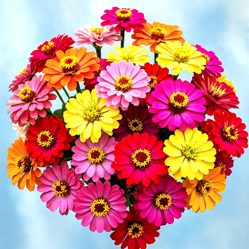 300+ ZINNIA HUMMINGBIRD LILLIPUT SEEDS AUTUMN MIX FLOWERS HUGE FREE SHIPPING Garden Plants