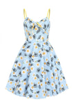 Daisy Mid Dress Hell Bunny Blue Floral Flower 16-22 XL-4XL Swing Vintage 50s Daisies