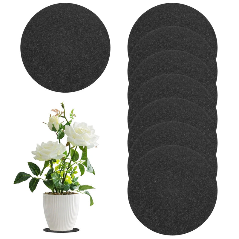8-Pack Cork Plant Coasters, 5.9 Inch Cork Plant Mats for Garden [Gray] Garden Plants