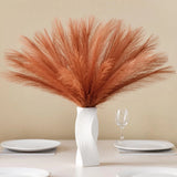 Alecono 30Pcs Pampas Grass Decor 17.7 Inch, Artificial Faux Fall Orange Pampa... Pampas Grass