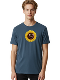 Sunflower-Monster Mens Graphic Tee, 100% Cotton, Casual Summer Wear Sunflower