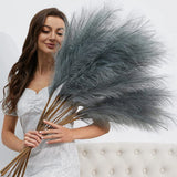 FOTEEWL 8 PCS Faux Pampas Grass Decor 38"/3.1FT Tall Fake Pompas Floral Large Ar Pampas Grass