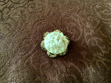Vtg Rare Les Bernard Round Flower Carnation Pin Brooch Read! Carnation