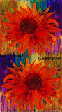 Northcott Wild Flower -Stephanie Brandenburg 40077 38 Brick Sunflower 24" Cotton Sunflower