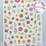 Sunflowers Orange Yellow Flowers Florals Nature Nail Art Design Stickers CA459 Sunflower