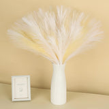 60 Pcs Pampas Grass Decor 21.7" Fluffy Faux Short White Yellow Pampas Grass A... Pampas Grass