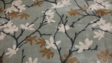 DONGHIA TRYST SCANDAL GRAY FLORAL VINE VELVET FURNITURE FABRIC BY YARD 51"W Flowering Plants