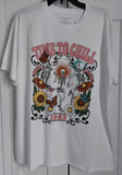 WOMEN'S MOONLIGHT DREAMS SKELETON SUNFLOWER BUTTERFLY WHITE SHIRT NWT XL Sunflower