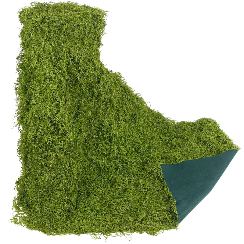 FAICOIA Fake Moss Rolls for Crafts Table Runner Party Centerpieces Decoration Green Plant
