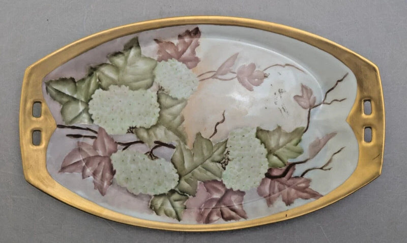 VTG RARE Made in Germany Hydrangea Flower Decorative Serving Plate/tray 11x7x0.8 Hydrangea